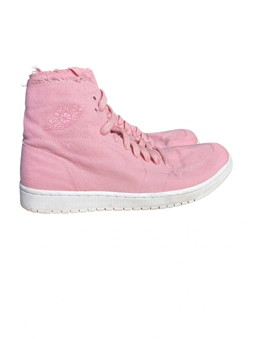 Nike Air Jordan 1 Retro High Decon Pastel Pink Canvas Sneakers Women’s Sz 9